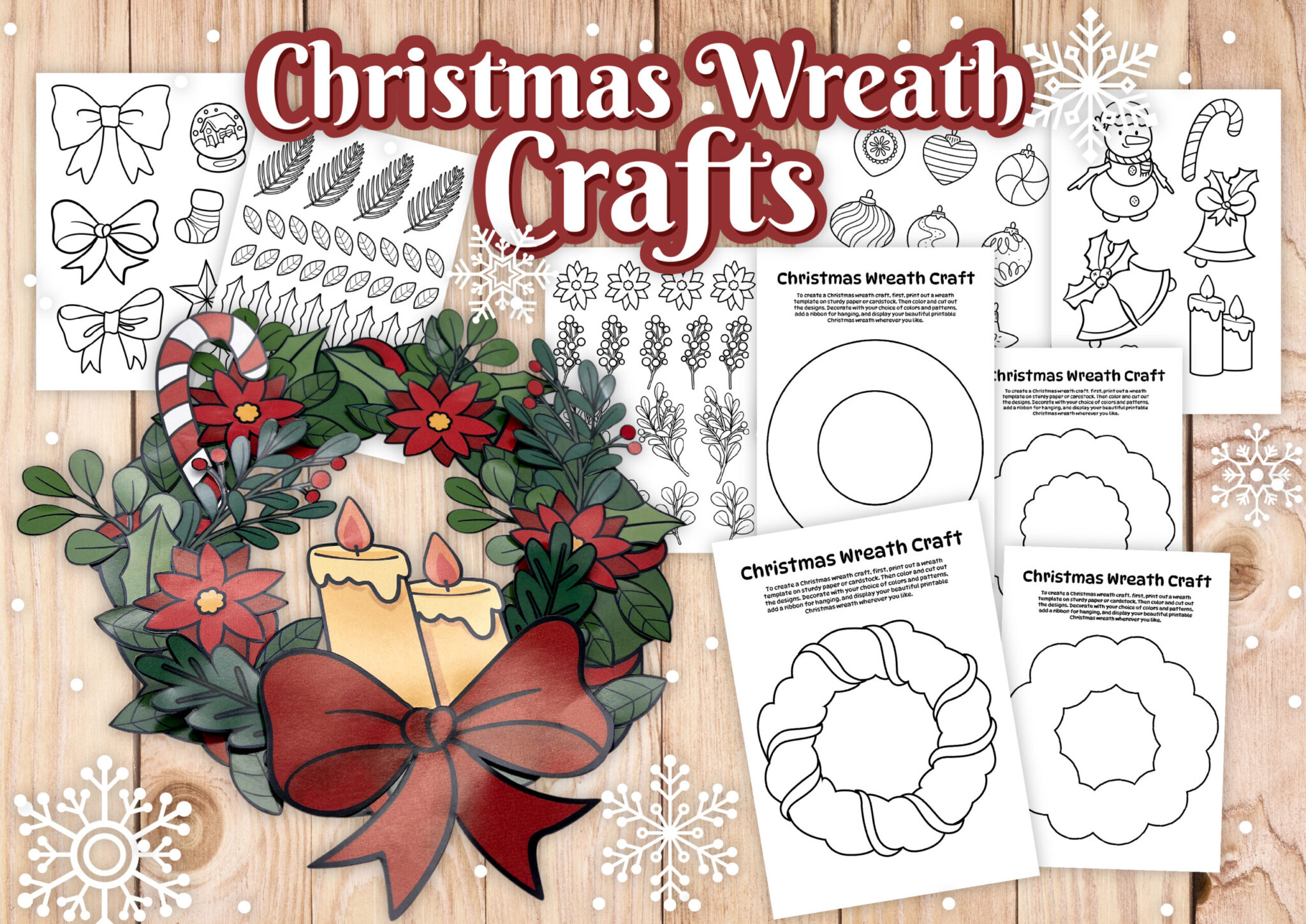christmas wreath craft - my pinterventures